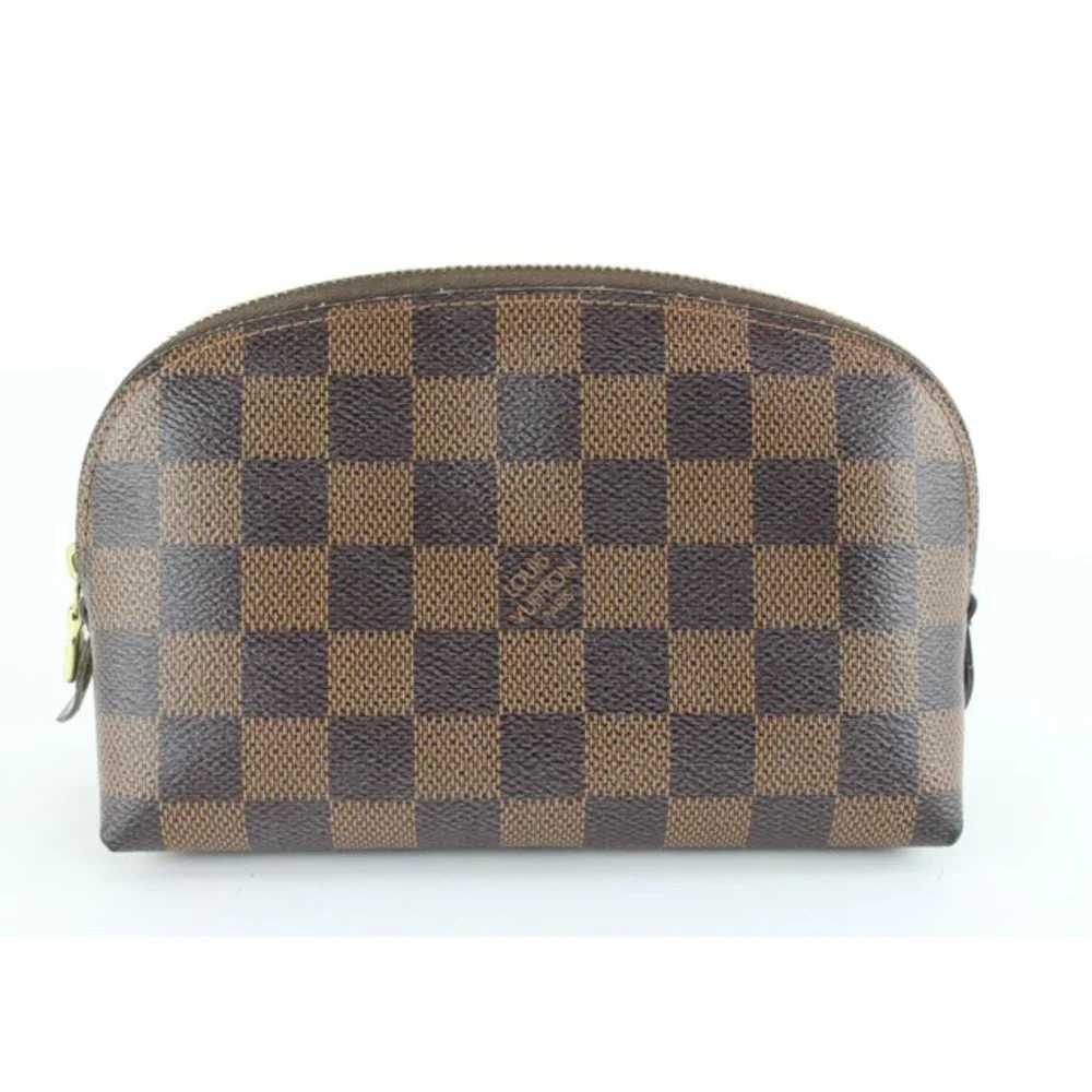 Louis Vuitton Damier Ebene Cosmetic Pouch PM Demi Ronde 99lk830s